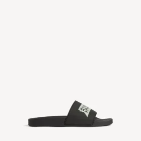 Pool-sandaler för män i svart/vitt