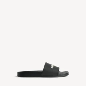 Pool-sandaler för män i svart/vitt