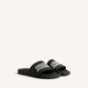 Pool-sandaler för män i svart/vitt Pool-sandaler för män i svart/vitt
