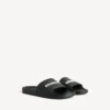 Pool-sandaler för män i svart/vitt