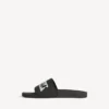 Pool-sandaler för män i svart/vitt Pool-sandaler för män i svart/vitt