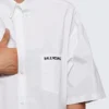 Poplin-kortärmad skjorta ”Vit” 751920TNM609000