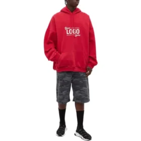 Popover-luvtröja med din logotyp här ”Raspberry White” 651799-TKV83-6295