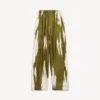 Pyjamasbyxor för dam i khaki med borstad, skrapad yta Pyjamasbyxor för dam i khaki med borstad, skrapad yta