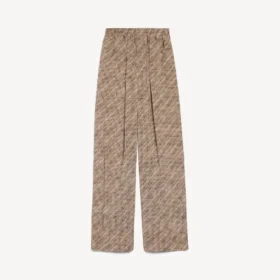 Pyjamasbyxor för dam med monogram i beige/svart