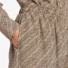 Pyjamasbyxor för dam med monogram i beige/svart