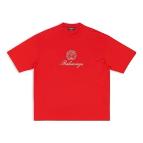 Qixi Crest T-shirtar, medium passform, ”Red” 612966TMVL46971