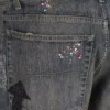 Raka Denim-byxor med doodle-tryck ”Blue” 746986TOW664036