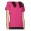 Retro kortärmad tröja med liten logotyp, rosa 570796TBV435630
