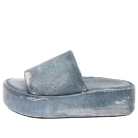 Rise-sandaler ”Denim Print Leather” 656960WBMA14000