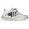 Runner Graffiti Sneakers ”Black and White Mesh and Nylon” 677403W3RBQ9010
