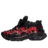 Runner Graffiti-sneakers ”Svart och rött mesh och nylon” 677403W3RBQ1060