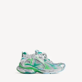 Herrs sneakers i grått/grönt/blått