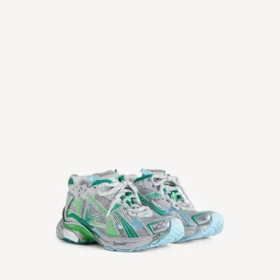 Herrs sneakers i grått/grönt/blått
