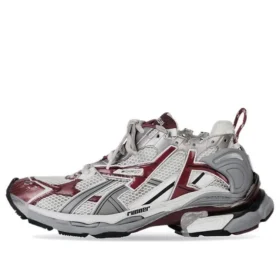 Runner Sneakers ”Burgundy Grey White Mesh and Nylon” 677403W3RB39069
