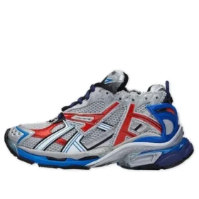 Runner Sneakers ”Grå Blå Röd Mesh och Nylon” 677403W3RB61264