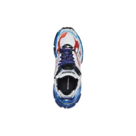 Runner Sneakers ”Grå Blå Röd Mesh och Nylon” 677403W3RB61264