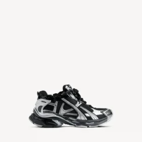 Herr-Runner-Sneaker i svart/silver
