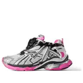 Runner Sneakers ”Silver White Pink Mesh and Nylon” 677402W3RBW9155
