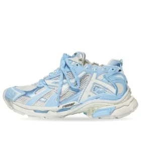 Runner Sneakers ”White Baby Blue Mesh and Nylon” 677402W3RB29744