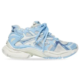 Runner Sneakers ”White Baby Blue Mesh and Nylon” 677402W3RB29744