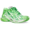 Runner Sneakers ”White Fluo Green Mesh and Nylon” 677403W3RBM3590