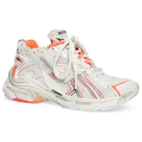 Runner Sneakers ”White Fluo Orange Mesh and Nylon” 677403W3RBM9770