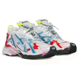 Runner Sneakers ”Worn Out White Blue Red Mesh and Nylon” 677402W3RB69645