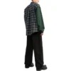 Rutig flanellskjorta med paneler ”Green” 658936TCM013064