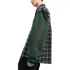 Rutig flanellskjorta med paneler ”Green” 658936TCM013064