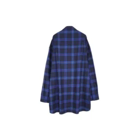 Rutig skjorta i bomullstwill ”Blue” 625548T1M194450