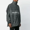 Rutig träningsoveralljacka i nylon ”Black” 571439TEM181070