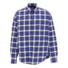 Rutig, vadderad flanellskjorta ”Blue” 642339TKM274202