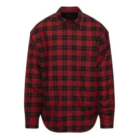 Rutig, vadderad flanellskjorta ”Red” 642339TJO276167