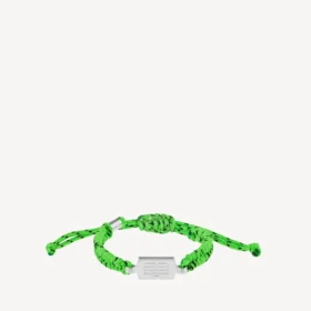 Saint-Germain-armband i neongrönt/svart/glänsande silver