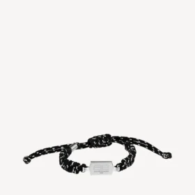 Saint-Germain-armband i svart/vitt/glänsande silver