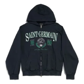 Saint Germain Full Zip Luvtröja Regular Fit ”Dark Blue” 803264TRVO98065