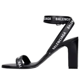 Sandaler med logo över hela skon och klackskor ”Black” 630041WBAE11090