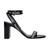 Sandaler med logo över hela skon och klackskor ”Black” 630041WBAE11090