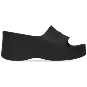 Sandaler med tjock kilklack ”Black Rubber” 737923W1S891000