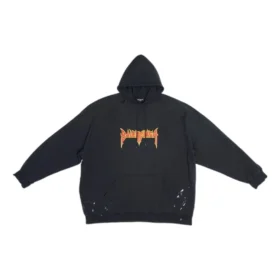 SBalenciaga Metallica-luvtröja i oversized-passform ”Black Orange” 697879TMV891055