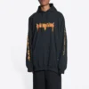 SBalenciaga Metallica-luvtröja i oversized-passform ”Black Orange” 697879TMV891055