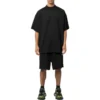 Shorts med perforerad elastisk midja ”Black” 674591TMVD41000