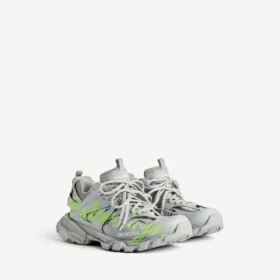 Signatur-sneakers för herr i grått/neongult