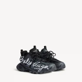 Signatur-sneakers för herr i svart/vitt
