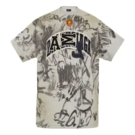 Skater-T-shirt med graffititryck ”Heather Grey” 739028TOVA71300