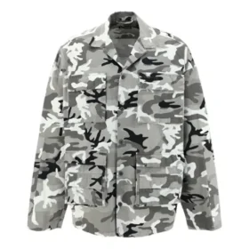 Skjorta med kamouflage-tryck ”Grey” 681008TLL721262
