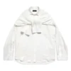 Skjorta med knutna ärmar, oversized ”White” 768553TPO359000