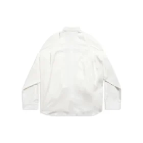 Skjorta med knutna ärmar, oversized ”White” 768553TPO359000