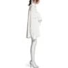Skjorta med knutna ärmar, oversized ”White” 768553TPO359000